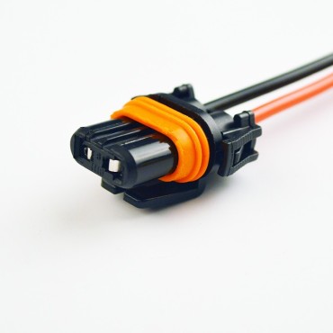 Разъем герметичный с проводом 0.75мм² на 2 контакта, комплект